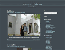 Tablet Screenshot of daveandchristina.com